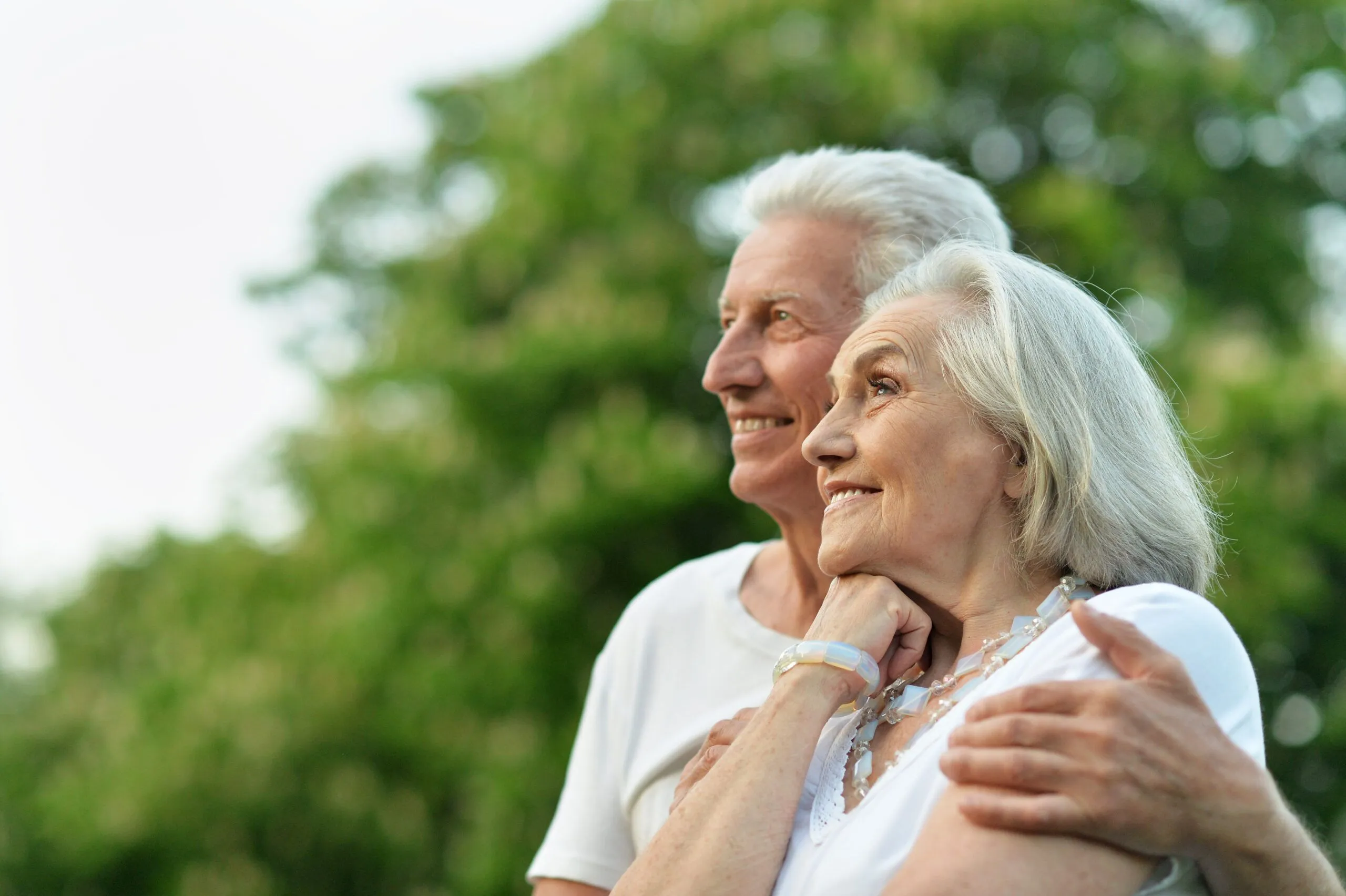 Senior couple in assisted living near Yorba Linda, CA.